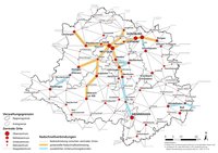 Übersichtskarte Radschnellwege in der Region