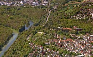 Luftbild Zusammenfluss Donau und Iller
